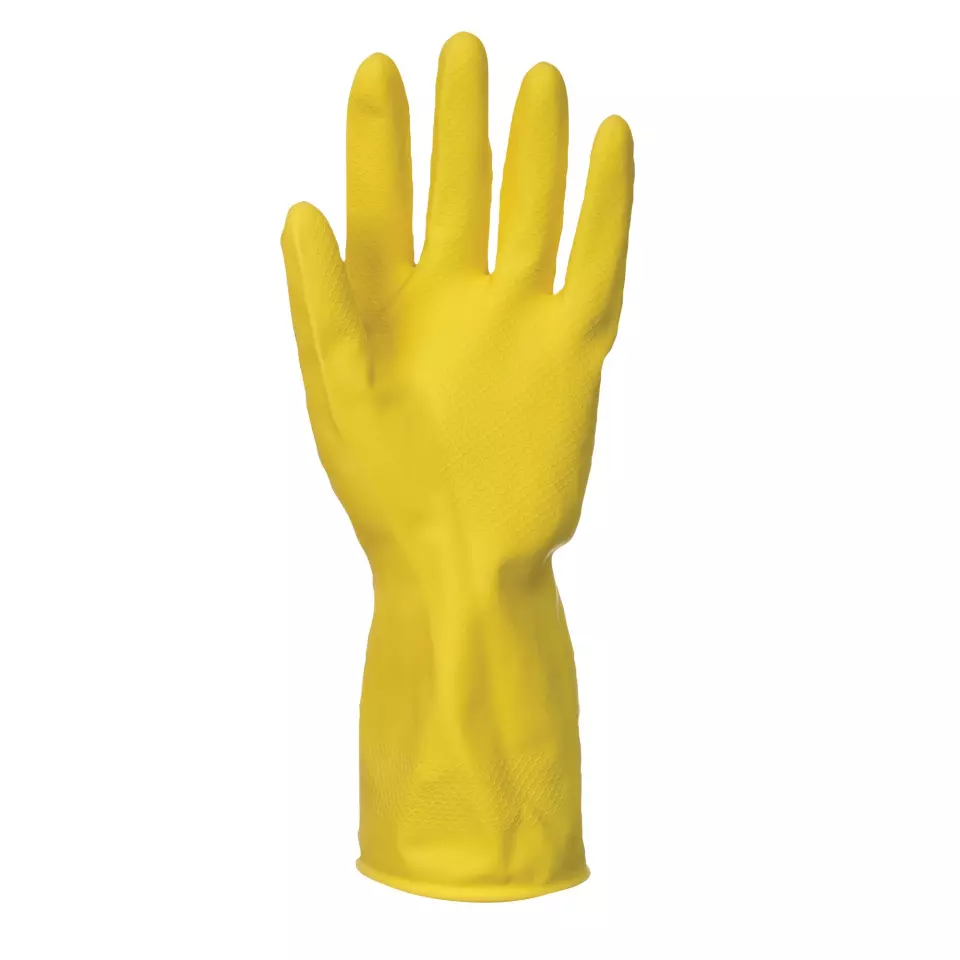 Portwest A800YER, Household Latex Glove, Yellow, image 2, gallery thumbnail