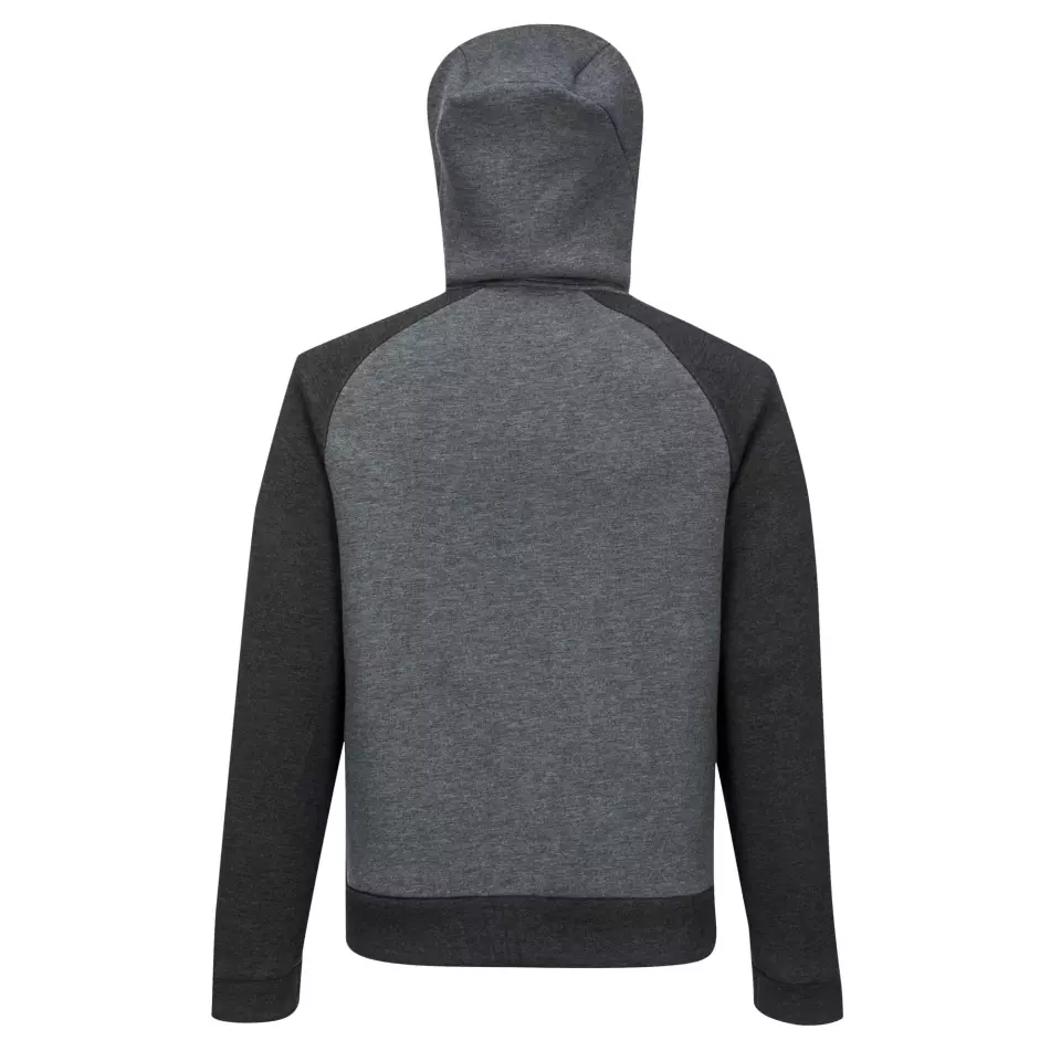 Portwest DX472MGR, DX4 Zipped Hoodie, Metal Grey, image 2, gallery thumbnail