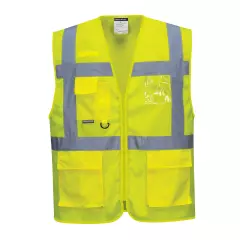 Portwest C376YER, Athens Hi-Vis Mesh Executive Vest, Yellow
