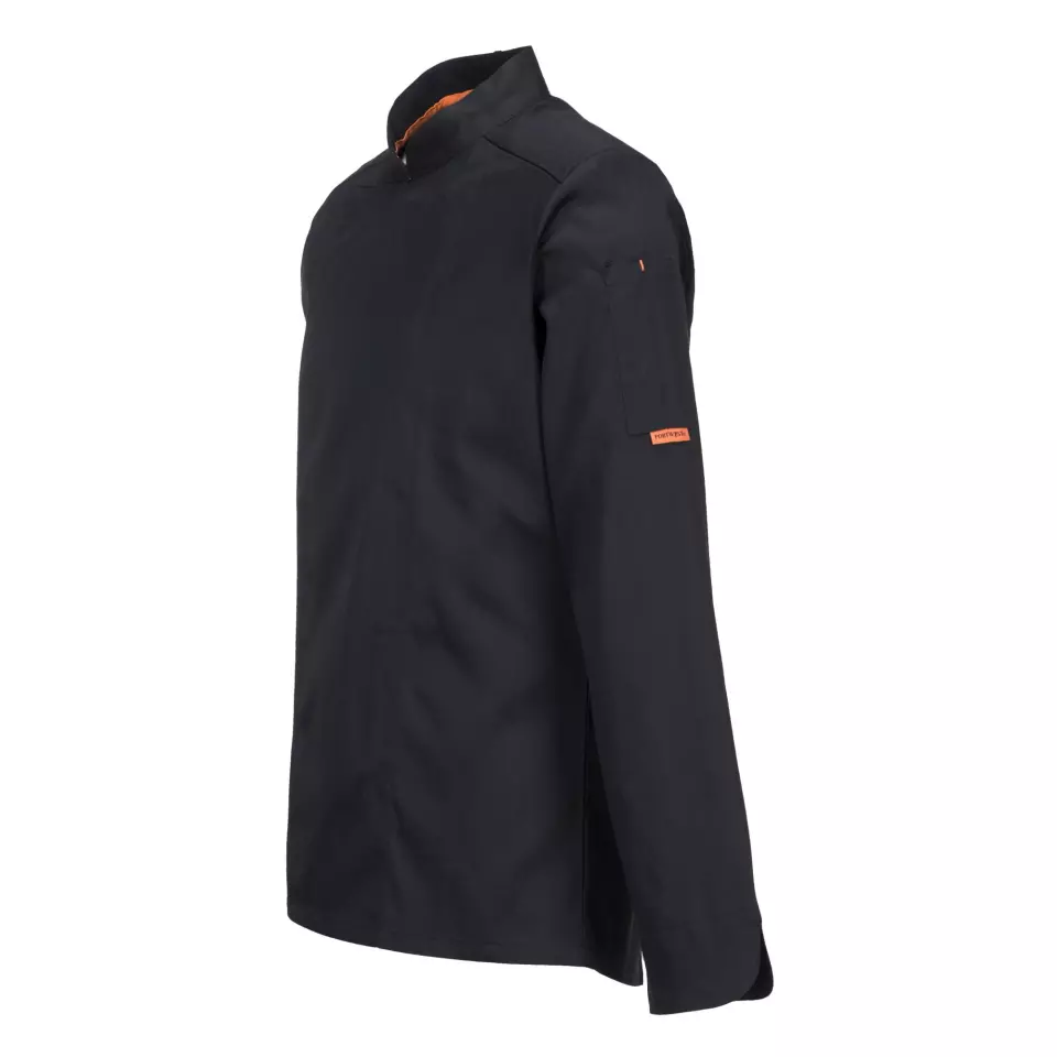 Portwest C838BKR, Chef's MeshAir Pro Jacket L/S, Black, image 3, gallery thumbnail