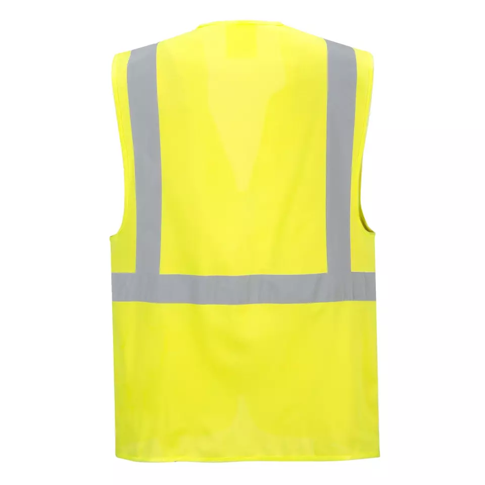 Portwest S476YER, Berlin Hi-Vis Executive Vest, Yellow, image 3, gallery thumbnail