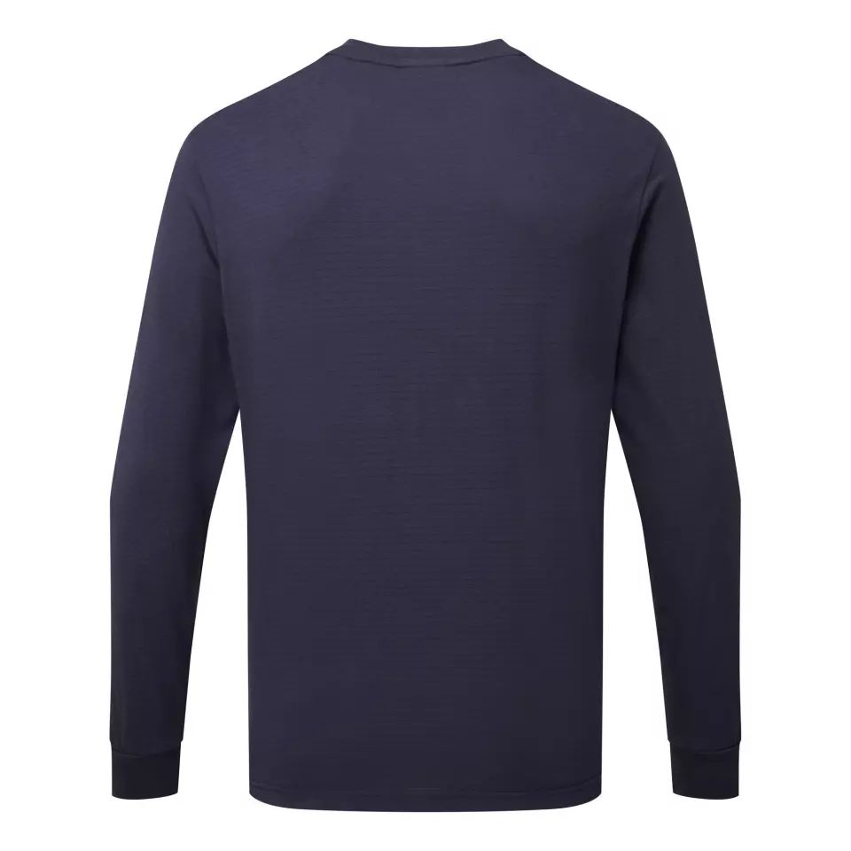 Portwest AS22NAR, Anti-Static ESD T-Shirt L/S, Navy, image 1, gallery thumbnail