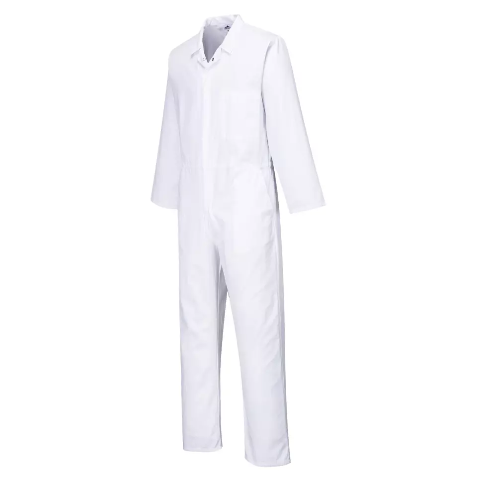 Portwest 2201WHR, Food Industry No Pocket Coverall, White, image 3, gallery thumbnail