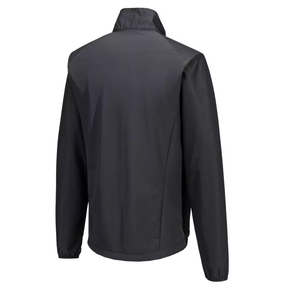 Portwest DX480ABR, DX4 Zip Lightweight Mid Layer, All Black, image 4, gallery thumbnail