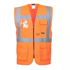 Portwest S476ORR, Berlin Hi-Vis Executive Vest, Orange