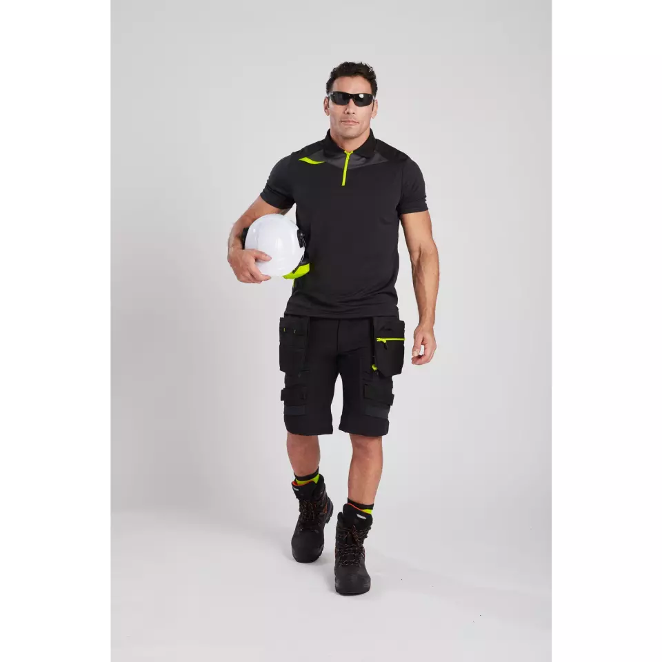 Portwest DX410BKR, DX4 Polo Shirt S/S, Black, image 9, gallery thumbnail