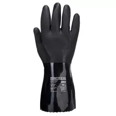 Portwest A882BKR, ESD PVC Chemical Gauntlet, Black