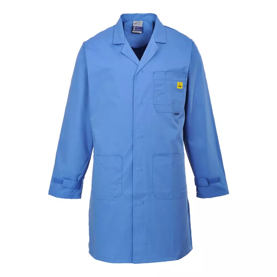 Portwest AS10HBR, Antistatisk ESD-rock, Hamilton blå, image 1, gallery thumbnail