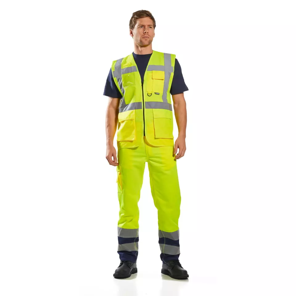 Portwest S476ORR, Berlin Hi-Vis Executive Vest, Orange, image 5, gallery thumbnail