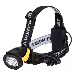 Portwest PA63YBR, Dubbelström pannlampa, gul/svart