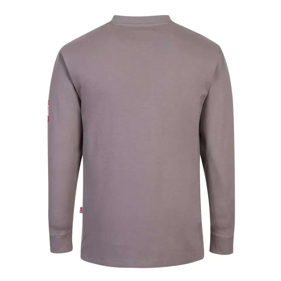 Portwest FR32GRR, Bizflame Knit Antistatic FR Henley, Grey, image 2, gallery thumbnail