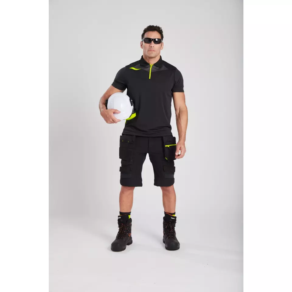 Portwest DX410BKR, DX4 Polo Shirt S/S, Black, image 10, gallery thumbnail