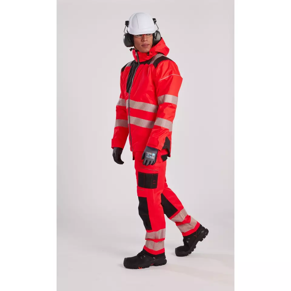 Portwest T501RBK, PW3 Hi-Vis Holster Pocket Work Trousers, Red/Black, image 11, gallery thumbnail