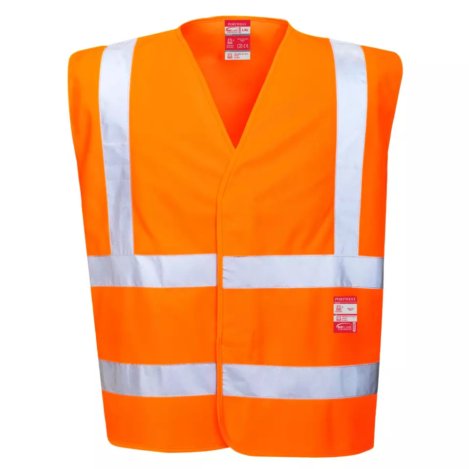 Portwest FR75ORR, Palosuojattu huomioliivi, oranssi, image 1, gallery thumbnail