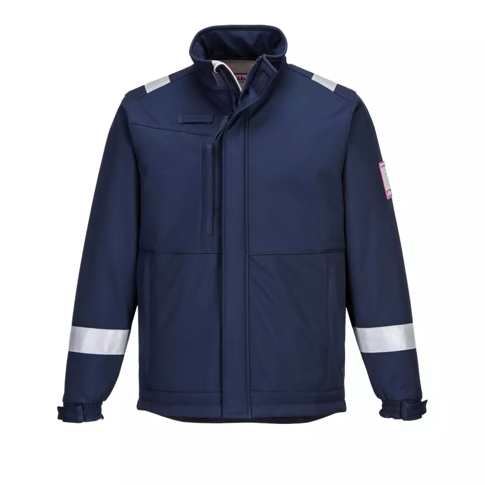 Portwest MV73NAR, Modaflame Softshell Jacket, Navy, image 1, gallery thumbnail