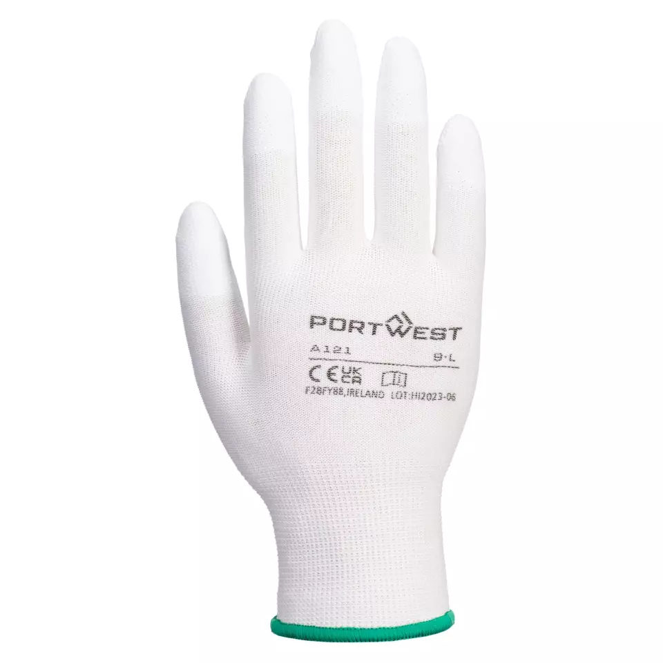 Portwest A121WHR, PU Fingerkuppen-Handschuh, Weiß, image 2, gallery thumbnail