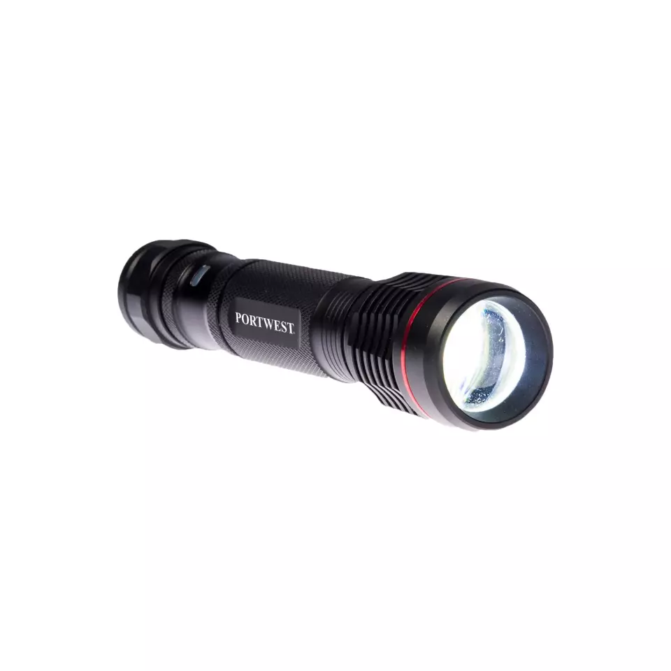 Portwest PA75BKR, USB Rechargeable Torch, Black, image 5, gallery thumbnail