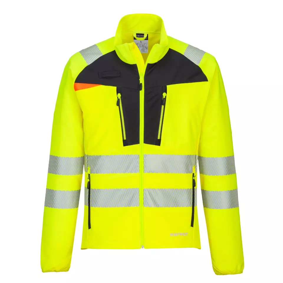 Portwest DX481YBR, DX4 Hi-Vis Lightweight Mid Layer, Yellow/Black, image 1, gallery thumbnail