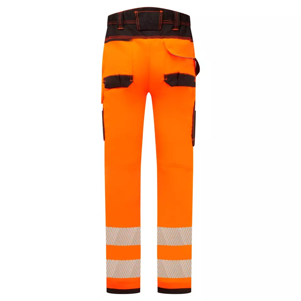 Portwest PW303OBR, PW3 Hi-Vis Leicht-Stretch-Arbeitshose, Orange/Schwarz, image 2, gallery thumbnail