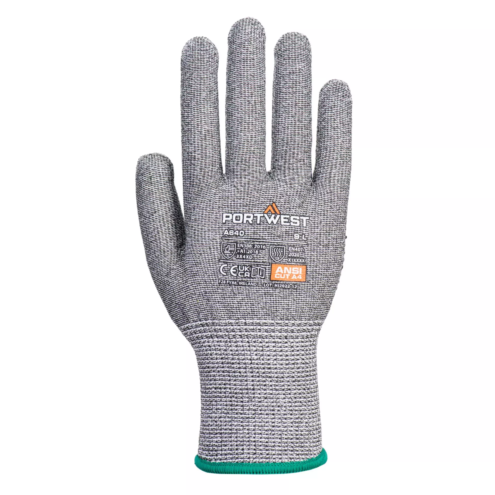 Portwest A640G7R, Sabre-Noppen-Handschuh, Grau, image 1