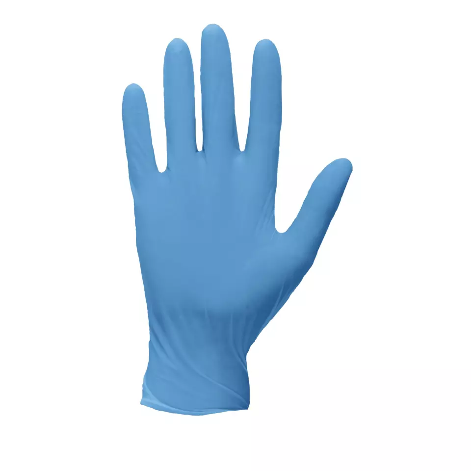 Portwest A925BLU, Powder Free Nitrile Disposable Glove, Blue, image 2, gallery thumbnail