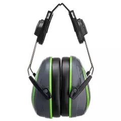 Portwest PW75GGN, HV Extreme Ear Defenders Low Clip-On, Grey/Green