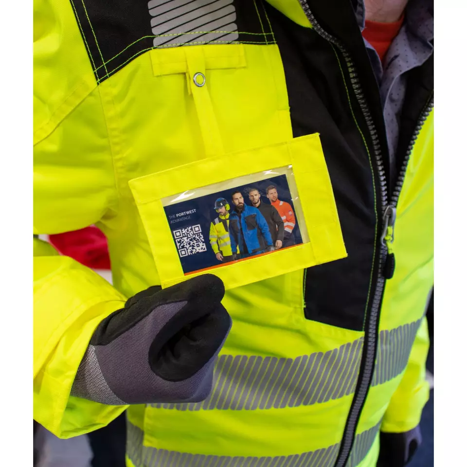 Portwest PW365YBR, PW3 Hi-Vis 3-in-1 Jacket, Yellow/Black, image 8, gallery thumbnail