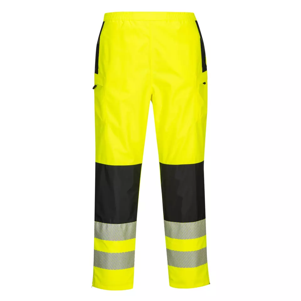 Portwest PW386YBR, PW3 Hi-Vis Women's Rain Trousers, Yellow/Black, image 1, gallery thumbnail