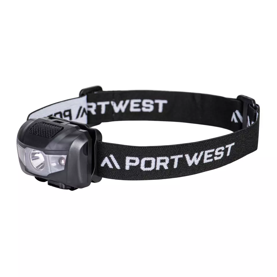 Portwest PA71BKR, USB Rechargeable Head Light, Black, image 1, gallery thumbnail
