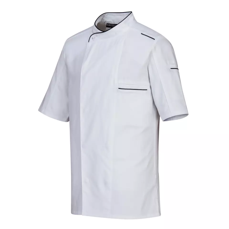 Portwest C735WHR, Chef's MeshAir Pro Surrey Jacket S/S, White, image 3, gallery thumbnail