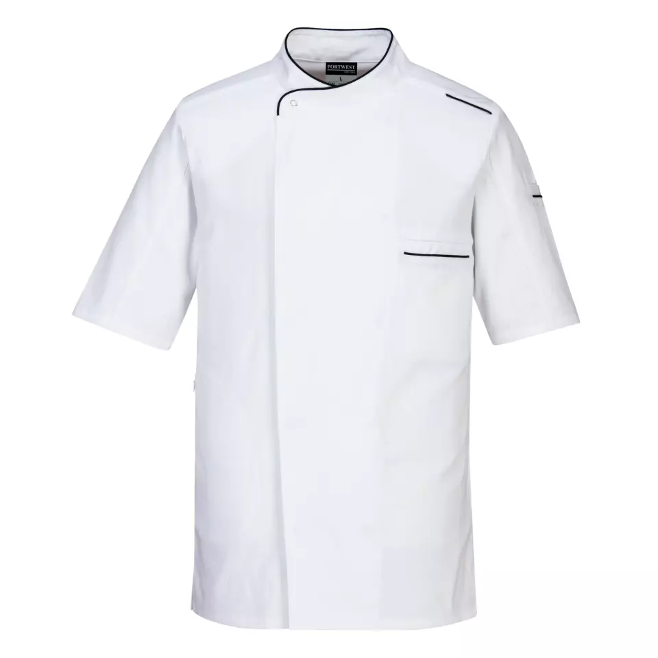 Portwest C735WHR, Chef's MeshAir Pro Surrey Jacket S/S, White, image 1, gallery thumbnail