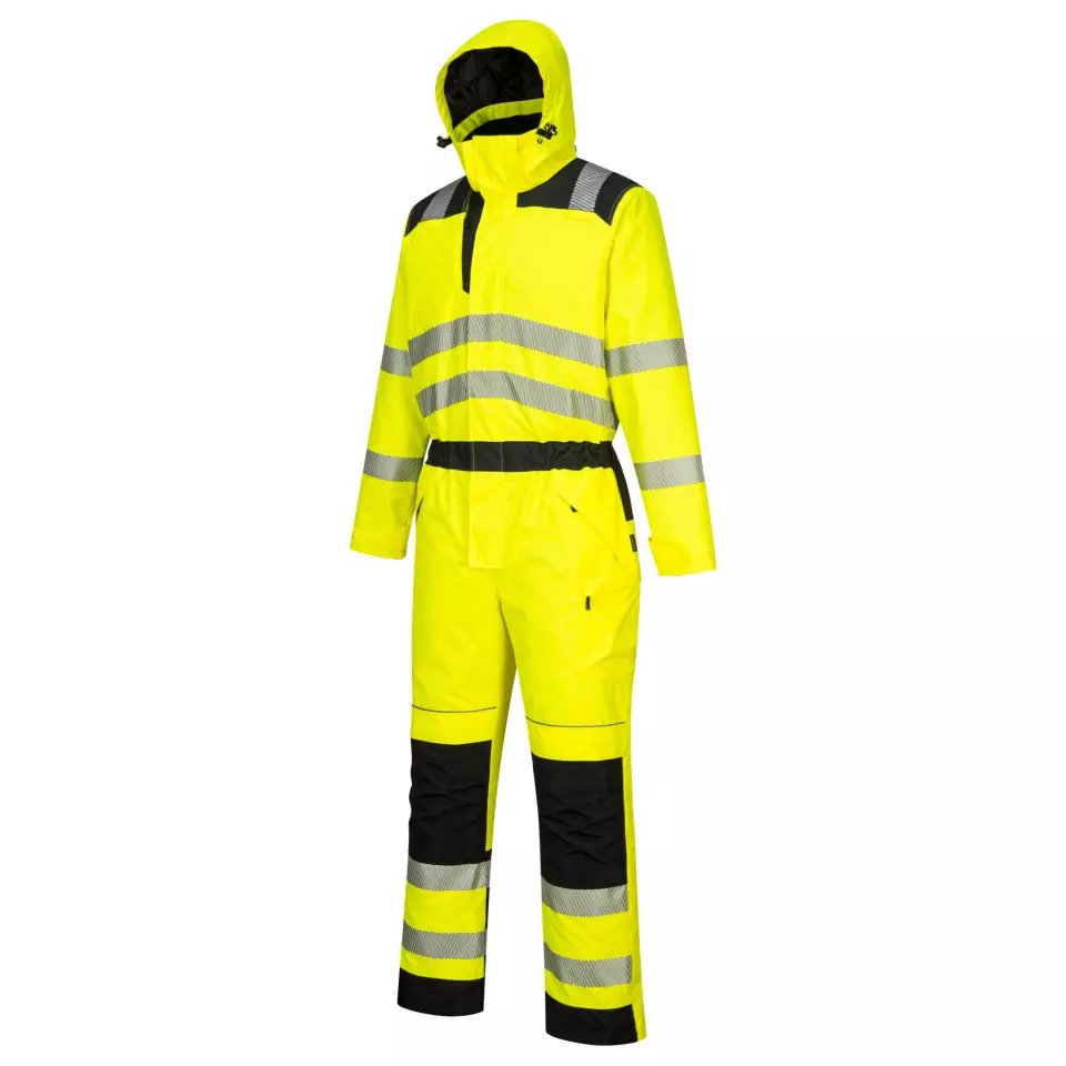 Portwest PW352YBR, PW3 Hi-Vis Winter Coverall, Yellow/Black, image 4, gallery thumbnail