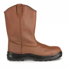 Portwest FC16BRR, Composite Leder Rigger-Stiefel S3S HRO FO SR, Braun