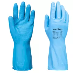 Portwest AP76BLU, FD Chemical B Latex Light Gauntlet, Blue