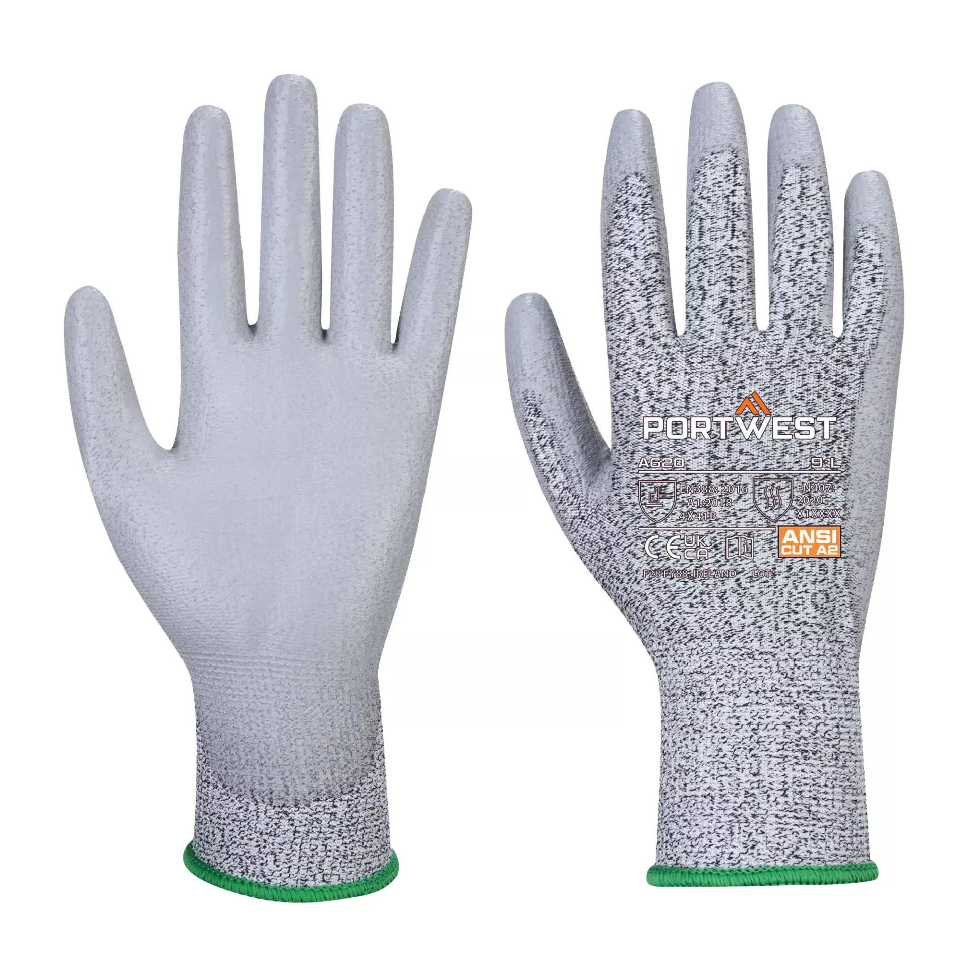 Portwest A620GRR, Cut B13 PU-Handschuh, Grau, image 3