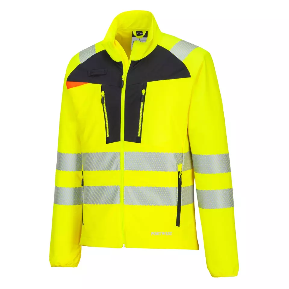 Portwest DX481YBR, DX4 Hi-Vis Lightweight Mid Layer, Yellow/Black, image 4, gallery thumbnail