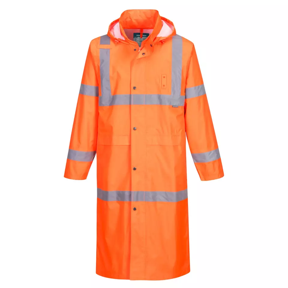 Portwest H445ORR, Warnschutz-Regenmantel 122cm, Orange, image 4, gallery thumbnail