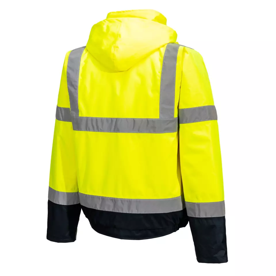 Portwest S266YNR, Warnschutz-Kontrast Winter-Bomberjacke, Gelb/Marine, image 3, gallery thumbnail