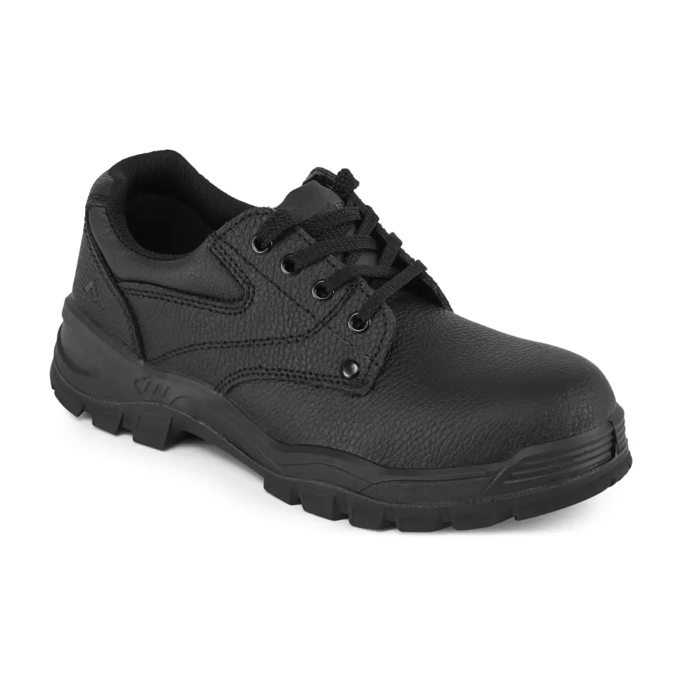 Portwest FW14BKR, Steel Split Leather Low Shoe S1P SR, Black, image 2, gallery thumbnail