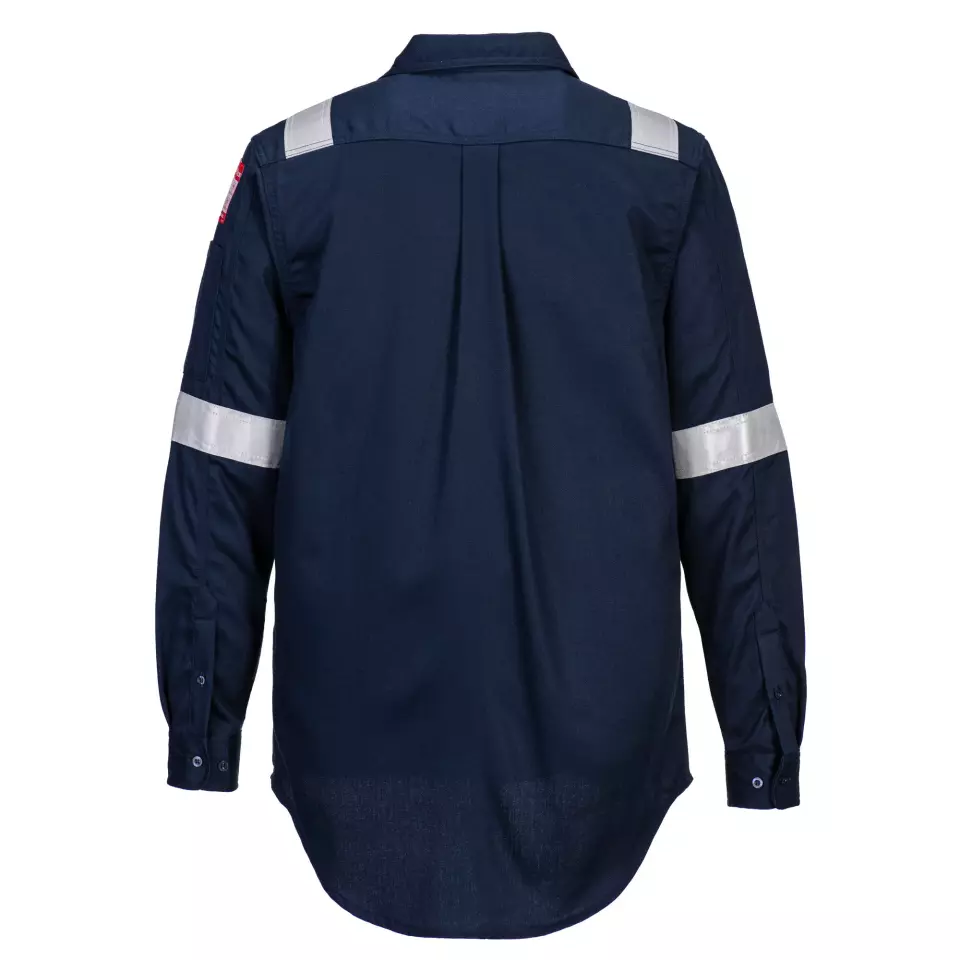 Portwest FR720NAR, Bizflame Work Lightweight Anti-Static FR Shirt, Navy, image 2, gallery thumbnail