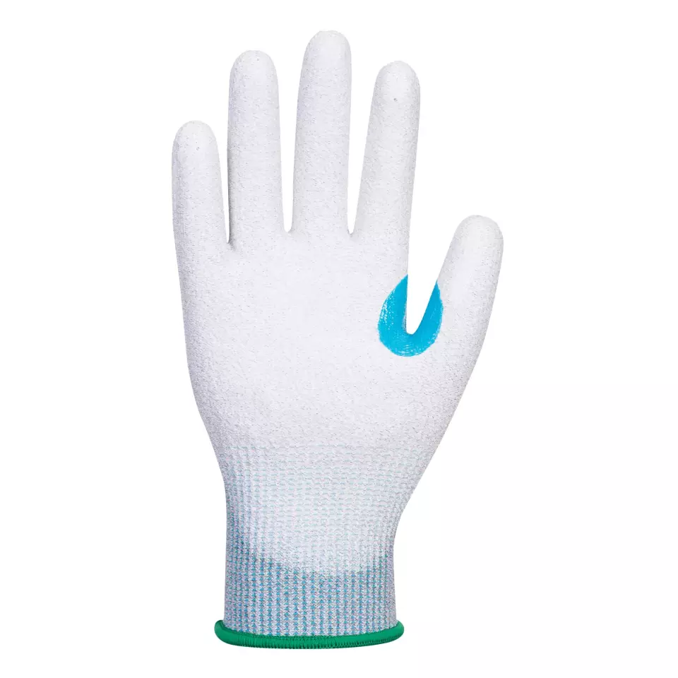 Portwest A699G6R, MR13 ESD PU Palm Glove, Grey/White, image 2, gallery thumbnail