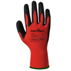 Portwest A641R8R, Red - PU Glove, Red/Black