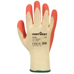 Portwest A100ORR, Grip Glove - Latex, Orange