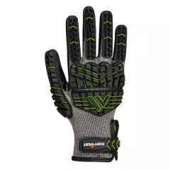 Portwest A755K3R, VHR15 Nitrile Foam Impact Glove, Black/Green