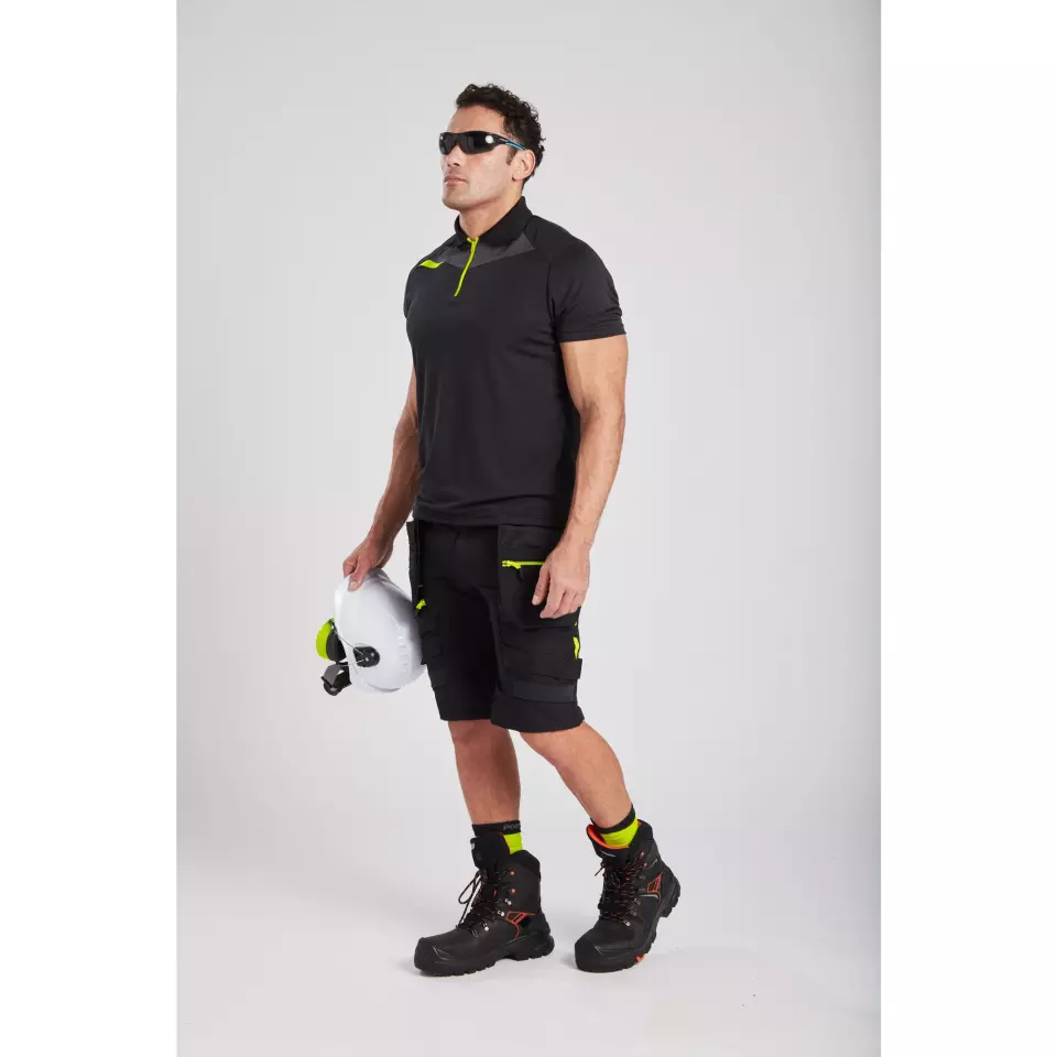 Portwest DX410BKR, DX4 Polo Shirt S/S, Black, image 5, gallery thumbnail