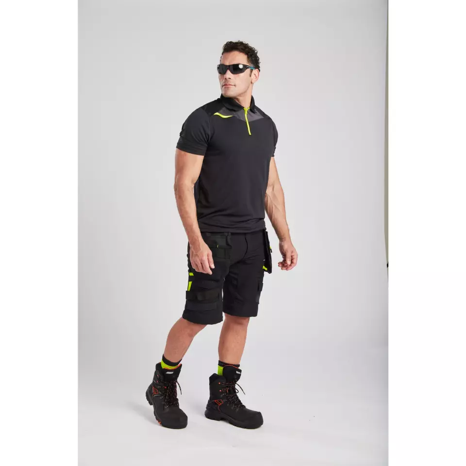 Portwest DX410BKR, DX4 Polo Shirt S/S, Black, image 4, gallery thumbnail