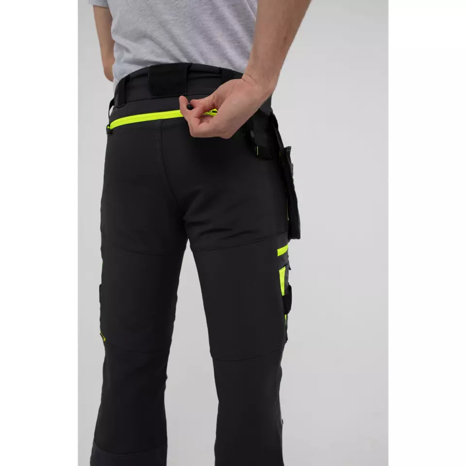 Portwest DX440BKR, DX4 Detachable Holster Pocket Trousers, Black, image 7, gallery thumbnail
