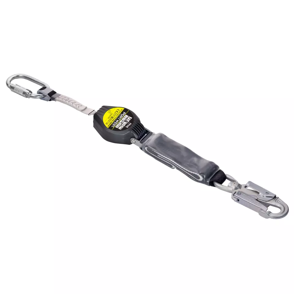 Portwest FP48BKR, Self Retract 1.35m Lifeline, Black, image 1, gallery thumbnail