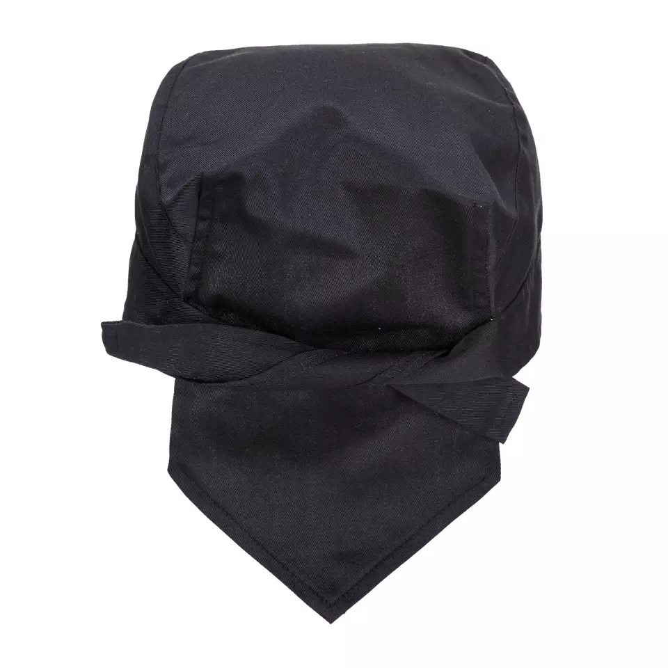 Portwest S903BKR, Chefs Bandana, Black, image 2, gallery thumbnail