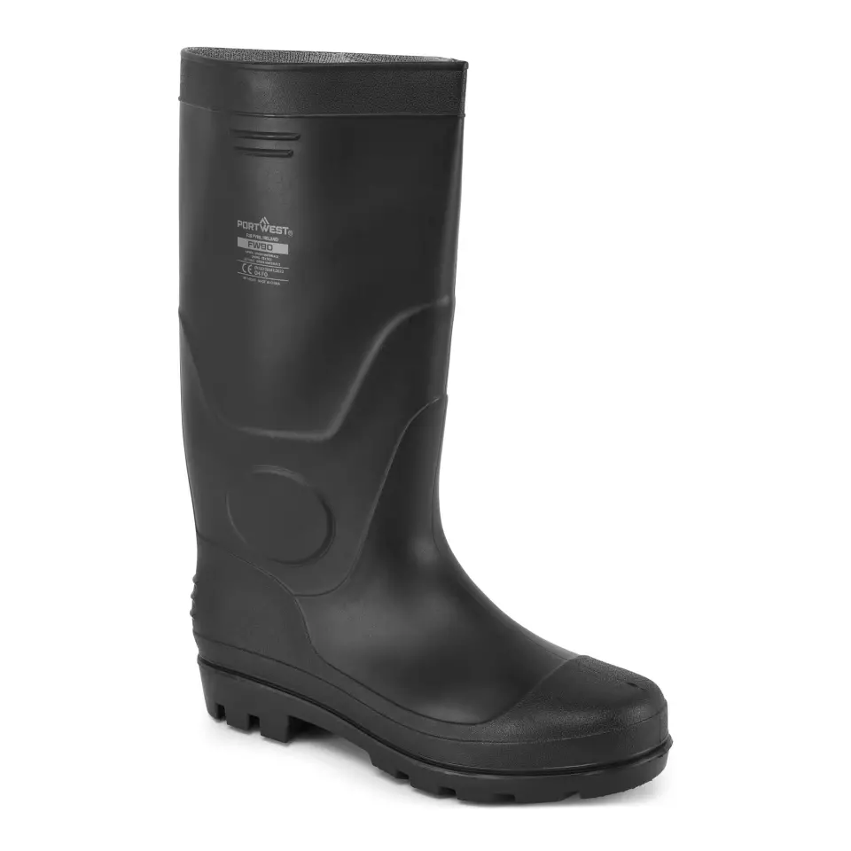 Portwest FW90BKR, Occupational PVC Wellington O4 FO, Black, image 2, gallery thumbnail